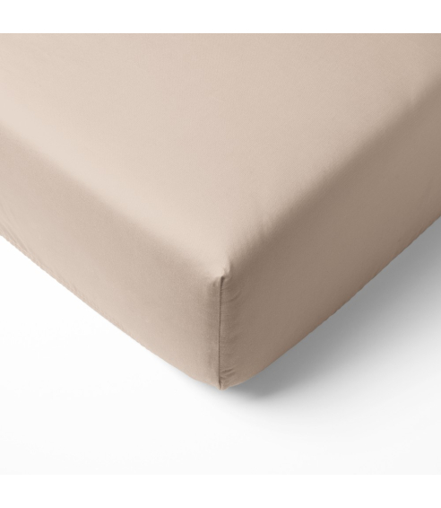 Cotton Fitted Sheet “Buff”. Fittedsheets