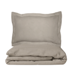 Premium Sateen Bedding Set „Taupe“. Brown bedding sets, 140x200 cm, 150x200 cm, 160x200 cm, 180x200 cm, 200x200 cm, 200x220 cm, 220x240 cm