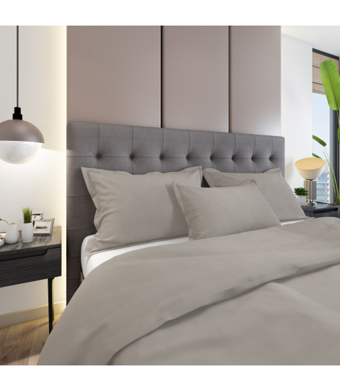 Premium Sateen Bedding Set „Taupe“. Satin bedding sets