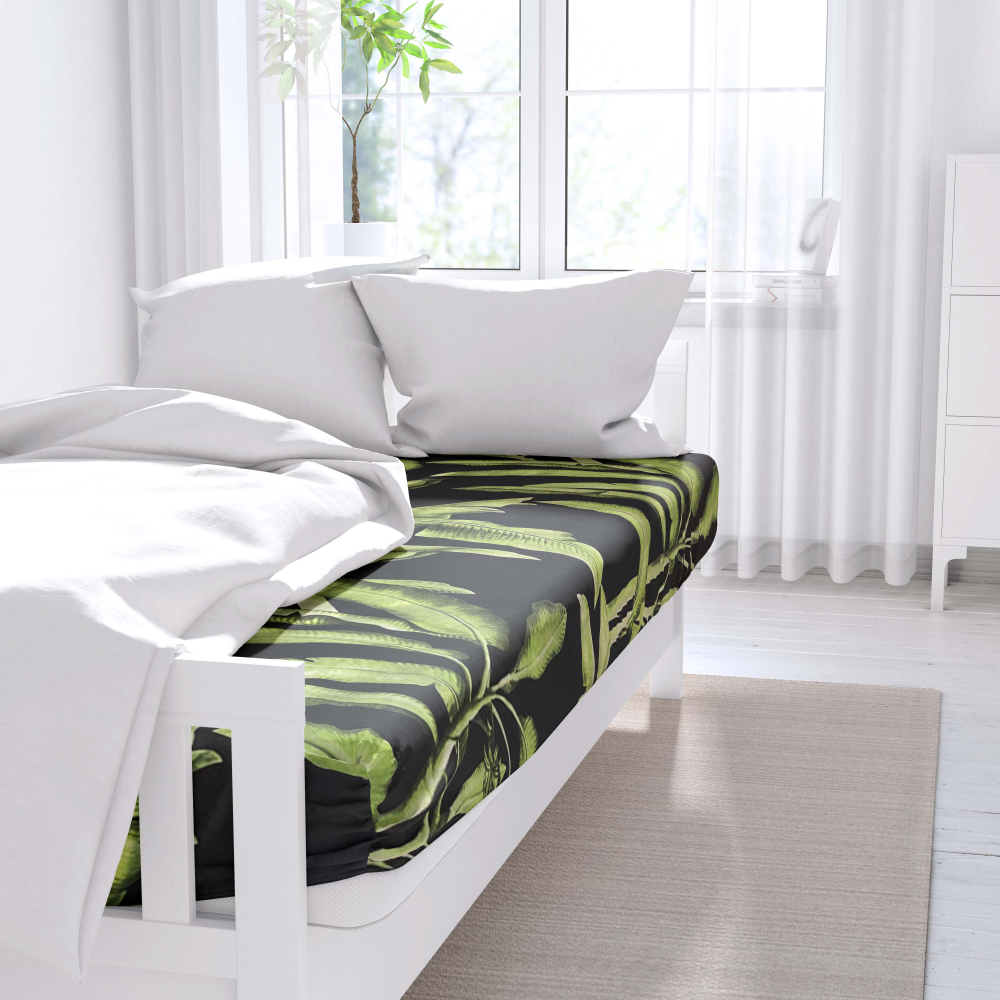 Bed Sheet „Tropical“, 150x220 cm, 180x220 cm, 200x220 cm, 220x230 cm