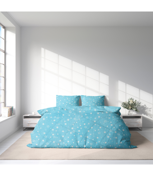 Children’s Bedding Set „Blue Stars“. Cotton bedding sets
