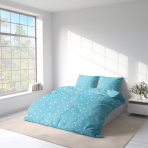 Children’s Bedding Set „Blue Stars“. Kids bedding, 140x200 cm, 160x200 cm