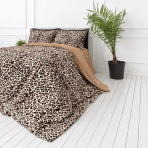Double duvet cover sets „Roar“. Flannel bedding sets, 200x200 cm, 200x220 cm. Animal print bedding set with a warm brown reverse side. Double duvet cover sets „Roar“. Flannel bedding sets, 200x200 cm, 200x220 cm. Animal print bedding set with a warm brown reverse side.