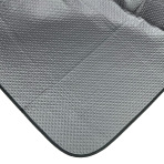 Double-sided bedspread “Black Trapuntino Bedspread”. Blankets, 170x250 cm, 200x250 cm. Draped over the bed, the bedspread creates a modern contrast and a cohesive interior accent.