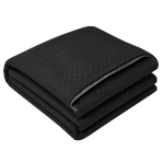 Double-sided bedspread “Black Trapuntino Bedspread”. Blankets, 170x250 cm, 200x250 cm. The surface of the black and gray reversible bedspread is decorated with a subtle deep rectangular pattern. Double-sided bedspread “Black Trapuntino Bedspread”. Blankets, 170x250 cm, 200x250 cm. The surface of the black and gray reversible bedspread is decorated with a subtle deep rectangular pattern.