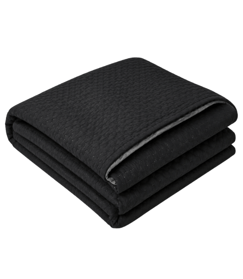 Double-sided bedspread “Black Trapuntino Bedspread”. Blankets