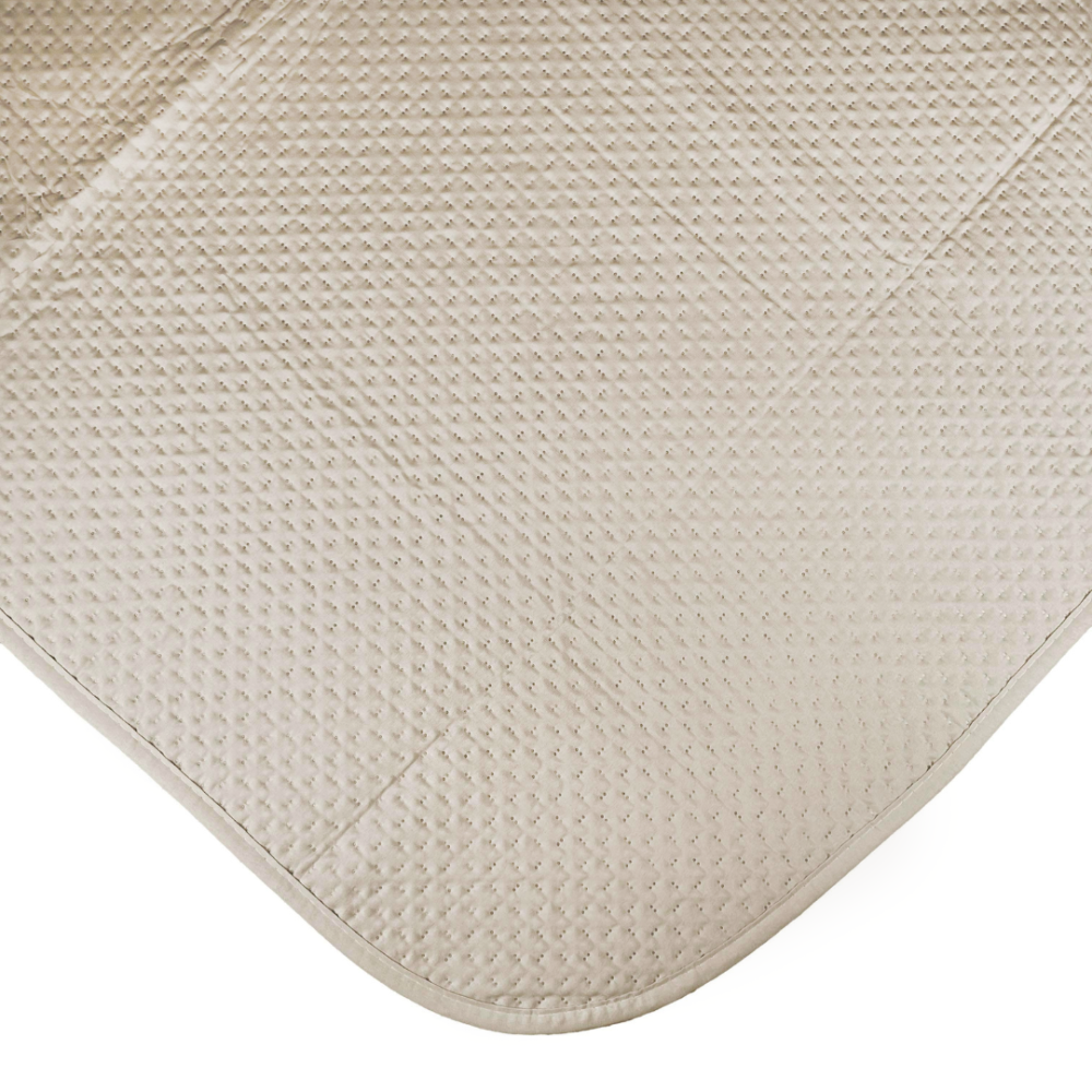 Double-Sided Bedspread “Cream Trapuntino”. Blankets, 170x250 cm, 200x250 cm. Reversible bedspread with a minimalist square pattern.