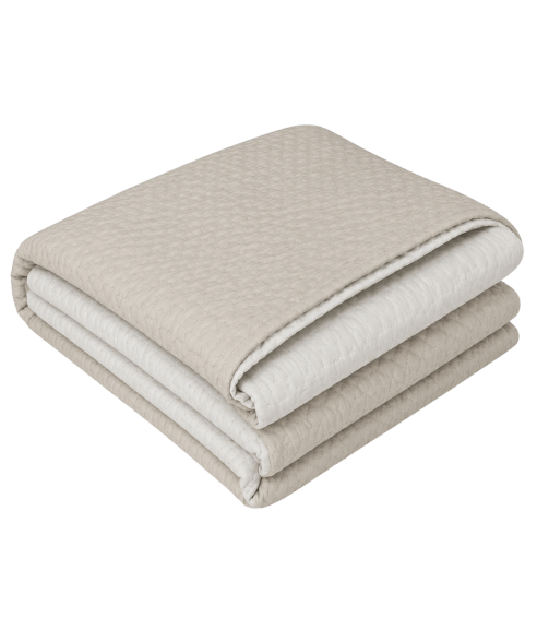 Double-Sided Bedspread “Cream Trapuntino”. Blankets