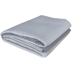 Reversible Bedspread “Grey Trapuntino Bedspread”. Blankets, 170x250 cm, 200x250 cm. Gray bedspread decorated with a subtle square pattern that adds texture to the fabric.