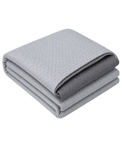 Reversible Bedspread “Grey Trapuntino Bedspread”. Blankets