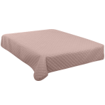 Bedspread “Peach Pink”. Blankets, 215x240 cm. Dual-sided bedspread in peach pink and grey, offering versatile styling options for a modern and chic bedroom.