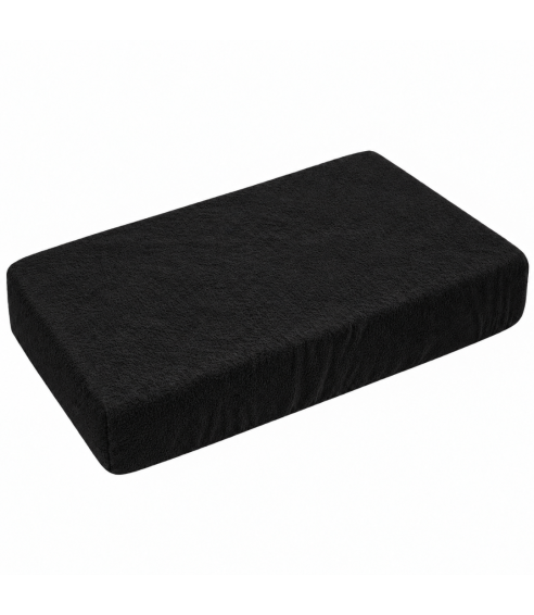 Terry fitted sheet „Black frote“. Fitted sheets 90x200