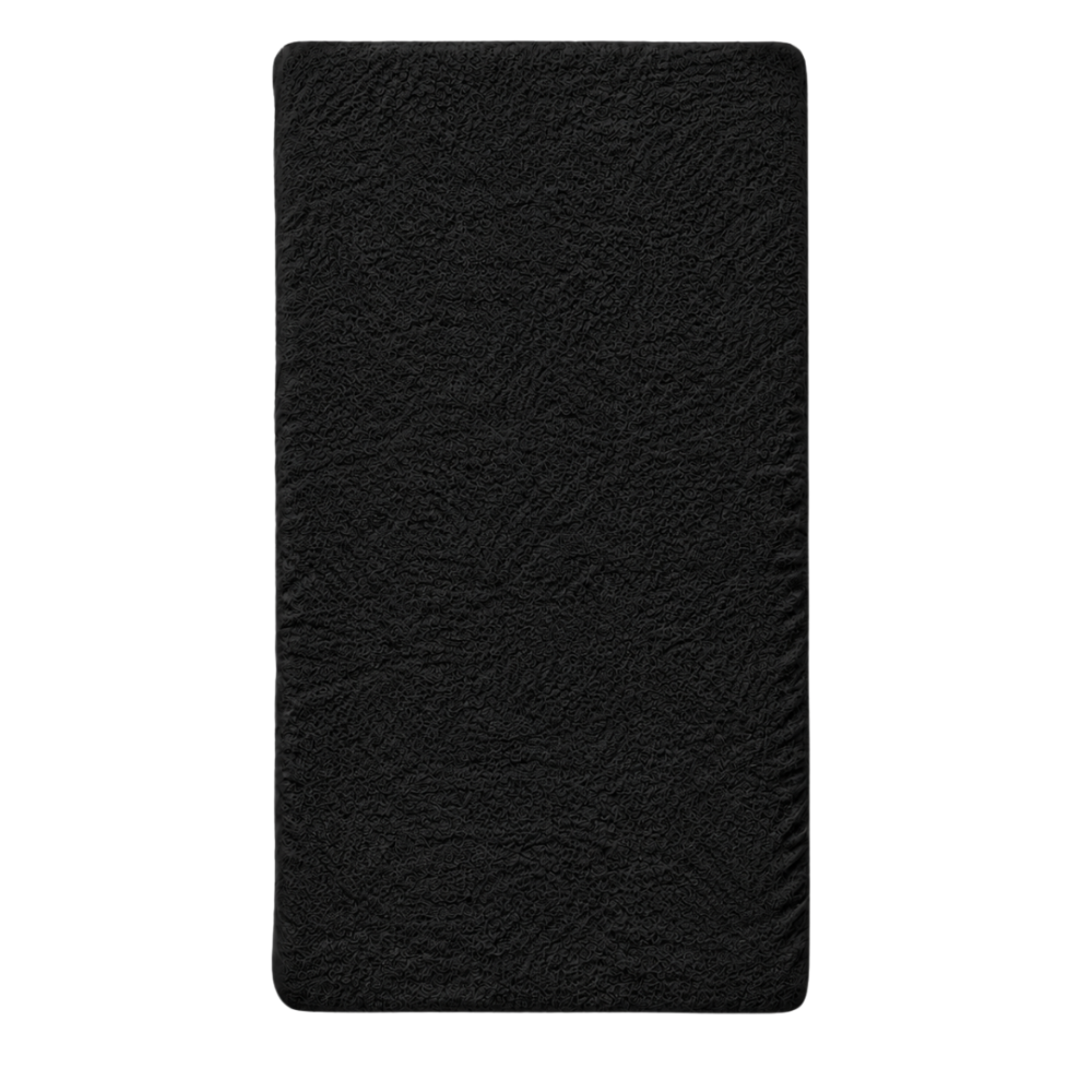 Terry fitted sheet „Black frote“. Fitted sheets 180x200, 90x200 cm, 140x200 cm, 160x200 cm, 180x200 cm, 200x220 cm. Black terry fitted sheet with an evenly textured surface. Terry fitted sheet „Black frote“. Fitted sheets 180x200, 90x200 cm, 140x200 cm, 160x200 cm, 180x200 cm, 200x220 cm. Black terry fitted sheet with an evenly textured surface.