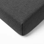 Terry fitted sheet „Dark grey frote“. Fitted sheets 180x200, 90x200 cm, 140x200 cm, 160x200 cm, 180x200 cm, 200x220 cm