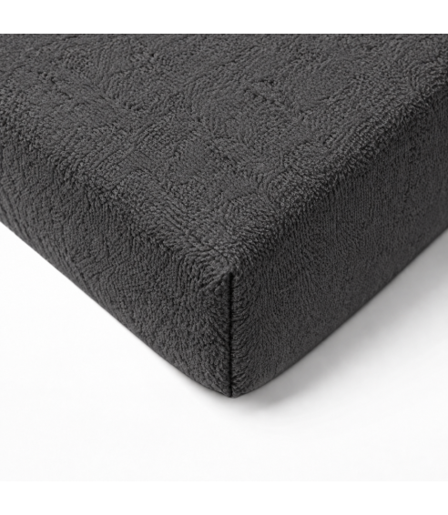 Terry fitted sheet „Dark grey frote“. Fitted sheets 90x200