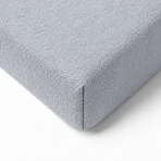 Terry fitted sheet „Grey frote“. Fitted sheets 180x200, 90x200 cm, 140x200 cm, 160x200 cm, 180x200 cm, 200x220 cm. Soft grey fitted sheet with fine small loops across the surface. Terry fitted sheet „Grey frote“. Fitted sheets 180x200, 90x200 cm, 140x200 cm, 160x200 cm, 180x200 cm, 200x220 cm. Soft grey fitted sheet with fine small loops across the surface.