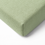 Terry fitted sheet „Olive frote“. Fitted sheets 180x200, 90x200 cm, 140x200 cm, 160x200 cm, 180x200 cm, 200x220 cm. Soft pastel green fitted sheet with fine small loops across the surface. Terry fitted sheet „Olive frote“. Fitted sheets 180x200, 90x200 cm, 140x200 cm, 160x200 cm, 180x200 cm, 200x220 cm. Soft pastel green fitted sheet with fine small loops across the surface.