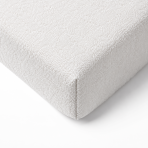 Terry fitted sheet „White frote“. Fitted sheets 180x200, 90x200 cm, 140x200 cm, 160x200 cm, 180x200 cm, 200x220 cm. Solid white fitted sheet with a clearly visible looped surface. Terry fitted sheet „White frote“. Fitted sheets 180x200, 90x200 cm, 140x200 cm, 160x200 cm, 180x200 cm, 200x220 cm. Solid white fitted sheet with a clearly visible looped surface.