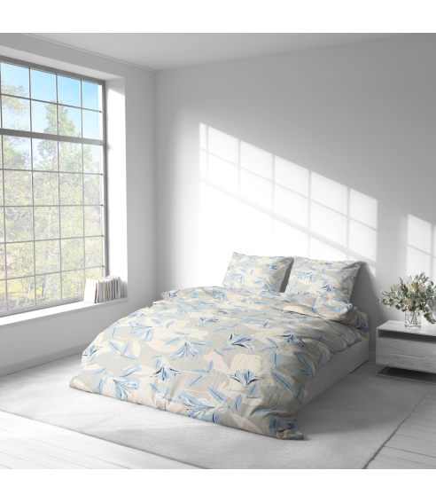 Cotton seersucker bedding set „Ice Lily“. Cotton bedding sets