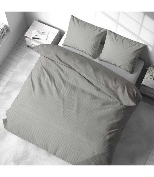 Cotton seersucker bedding set "Kora Grey". Cotton bedding sets
