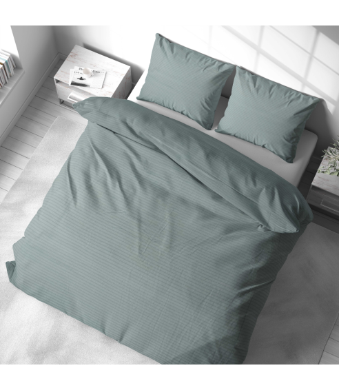 Cotton seersucker bedding set "Kora Jade". Cotton bedding sets