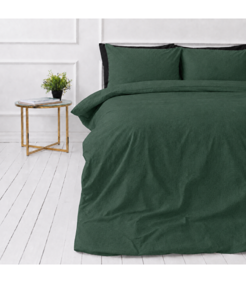 Linen bedding set „Linen Dark Green“. Linen bedding sets