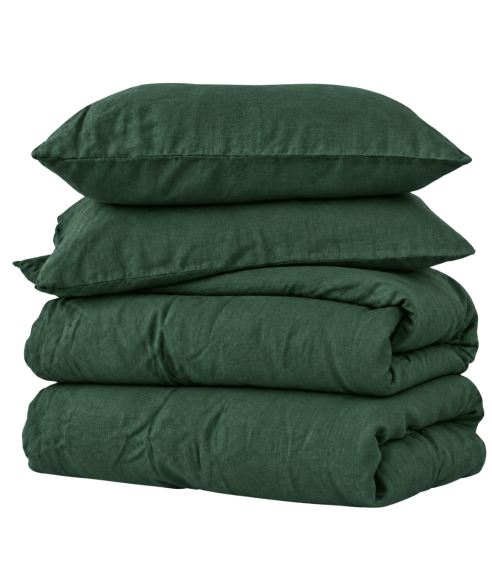 Linen bedding set „Linen Dark Green“. Linen bedding sets