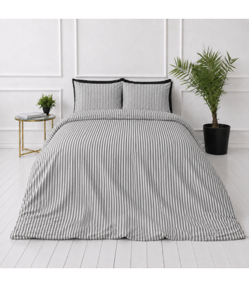 Linen Bedding Set „Linen Grey Stripes“. Linen bedding sets