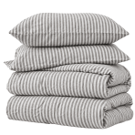 Linen Bedding Set „Linen Grey Stripes“. Bedding sets 150x200, 140x200 cm, 150x200 cm, 160x200 cm, 180x200 cm, 200x200 cm, 200x220 cm, 220x240 cm. Grey and white bedding set with fine vertical stripes. Linen Bedding Set „Linen Grey Stripes“. Bedding sets 150x200, 140x200 cm, 150x200 cm, 160x200 cm, 180x200 cm, 200x200 cm, 200x220 cm, 220x240 cm. Grey and white bedding set with fine vertical stripes.