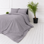 Linen Bedding Set „Linen Pearl“. Bedding sets 150x200, 140x200 cm, 150x200 cm, 160x200 cm, 180x200 cm, 200x200 cm, 200x220 cm, 220x240 cm. Soft grey bedding set with lavender undertones and refined design. Linen Bedding Set „Linen Pearl“. Bedding sets 150x200, 140x200 cm, 150x200 cm, 160x200 cm, 180x200 cm, 200x200 cm, 200x220 cm, 220x240 cm. Soft grey bedding set with lavender undertones and refined design.