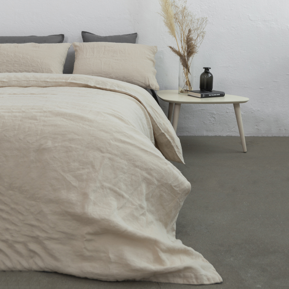 Linen Bedding Set „Linen sepia“. Bedding sets 150x200, 140x200 cm, 150x200 cm, 160x200 cm, 180x200 cm, 200x200 cm, 200x220 cm, 220x240 cm