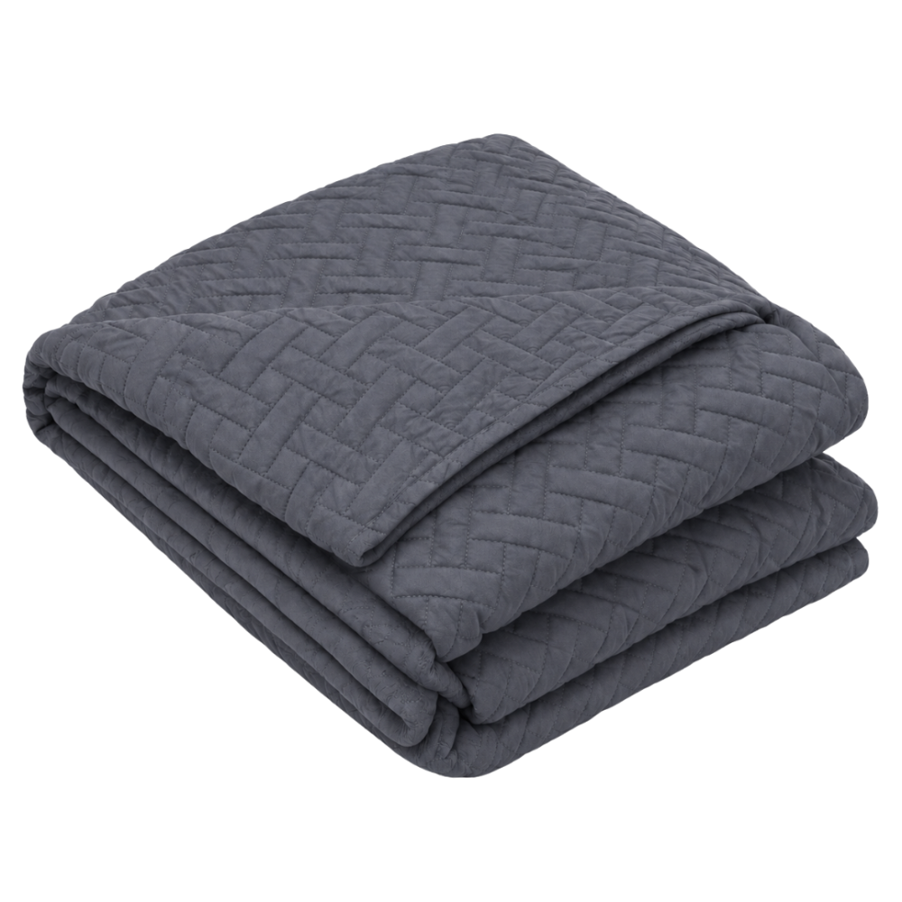 Bedspread “Bedspread Graphite”. Blankets, 210x240 cm. Dark grey bedspread with a fine geometric quilted pattern Bedspread “Bedspread Graphite”. Blankets, 210x240 cm. Dark grey bedspread with a fine geometric quilted pattern