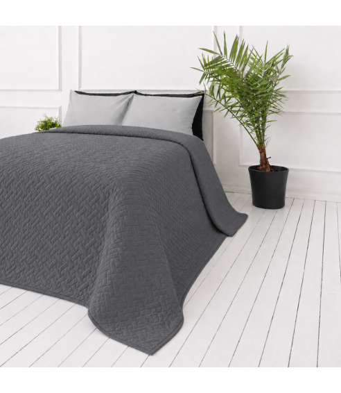 Bedspread “Bedspread Graphite”. Blankets