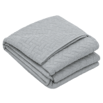Bedspread “Bedspread Harbor”. Blankets, 210x240 cm. Light grey bedspread with a fine geometric quilted pattern
