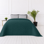 Bedspread “Bedspread Juniper”. Blankets, 210x240 cm. Deep green bedspread with a subtle geometric embossed texture Bedspread “Bedspread Juniper”. Blankets, 210x240 cm. Deep green bedspread with a subtle geometric embossed texture