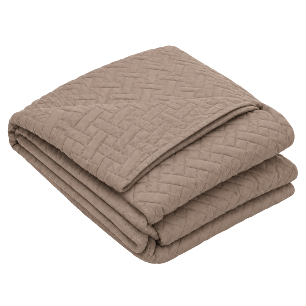Bedspread “Bedspread Latte”. Blankets, 210x240 cm. Sand-coloured bedspread with a fine geometric quilted pattern Bedspread “Bedspread Latte”. Blankets, 210x240 cm. Sand-coloured bedspread with a fine geometric quilted pattern