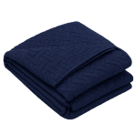 Bedspread “Bedspread Navy”. Blankets, 210x240 cm. Dark blue bedspread with a fine geometric quilted pattern