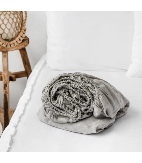 Cotton Fitted Sheet „Grey sky“. Fittedsheets