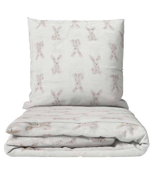 Muslin Bedding Set “Sweet Bunny Rest”. Cotton bedding sets