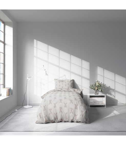 Muslin Bedding Set “Sweet Bunny Rest”. Cotton bedding sets