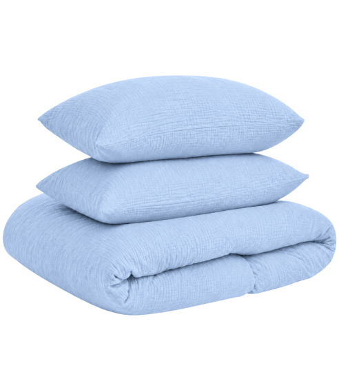 Muslin bedding set „Blue muslin“. Kids bedding