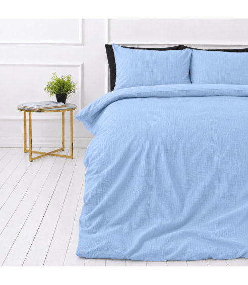 Muslin bedding set „Blue muslin“. Kids bedding