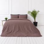 Muslin bedding set „Brown muslin“. Bedding sets, 200x200 cm, 200x220 cm. Muslin bedding set in a soft brown shade