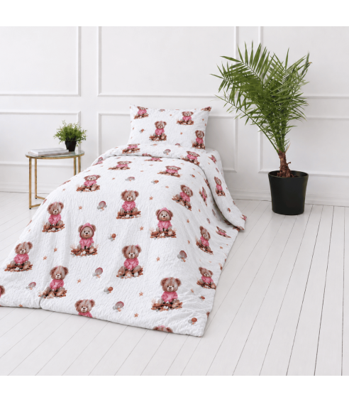 Muslin bedding set „Fluffy Bear muslin“. Kids bedding