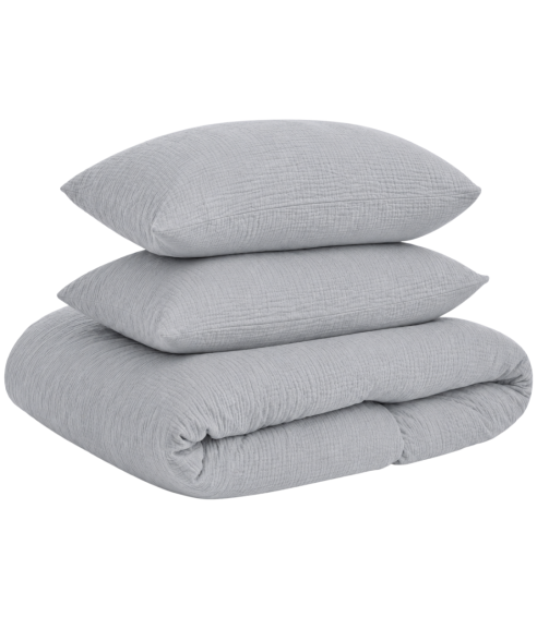 Muslin bedding set „Grey muslin“. Bedding sets 200x200