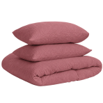 Muslin bedding set „Vintage muslin“. Bedding sets, 200x200 cm, 200x220 cm. Brick red muslin bedding set with a textured surface Muslin bedding set „Vintage muslin“. Bedding sets, 200x200 cm, 200x220 cm. Brick red muslin bedding set with a textured surface