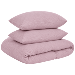 Muslin bedding set „Rose muslin“. Bedding sets, 140x200 cm, 150x200 cm, 160x200 cm. Muted pink bedding set with a finely crinkled texture. Muslin bedding set „Rose muslin“. Bedding sets, 140x200 cm, 150x200 cm, 160x200 cm. Muted pink bedding set with a finely crinkled texture.