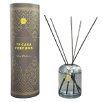 Reed Diffuser “Black Opium 7y casa perfums". Home fragrances. Transparent home fragrance in an elegant bottle with black reeds