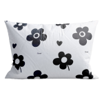Pillow cover “Black Flowers”