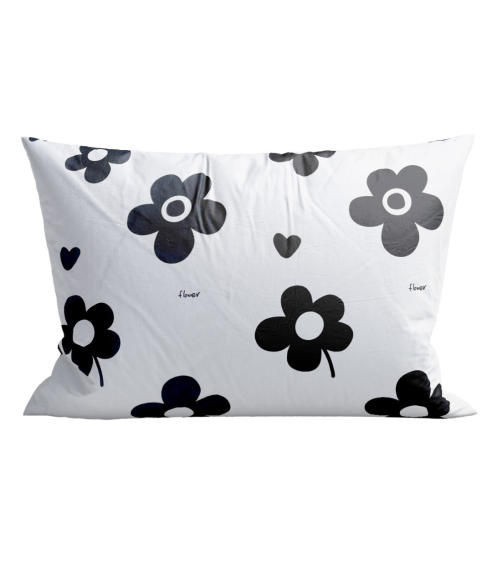 Pillow cover “Black Flowers”